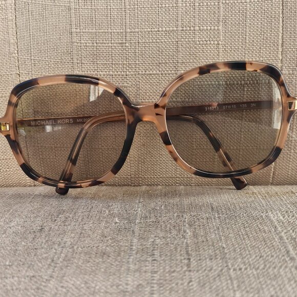 Michael Kors Ladies MK 2024 316213 Adrianna II Pink Tort Sunglasses Brown Lens main image 12